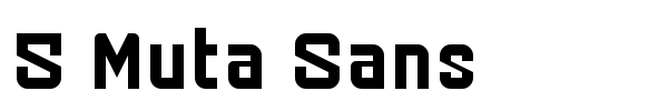 5 Muta Sans font