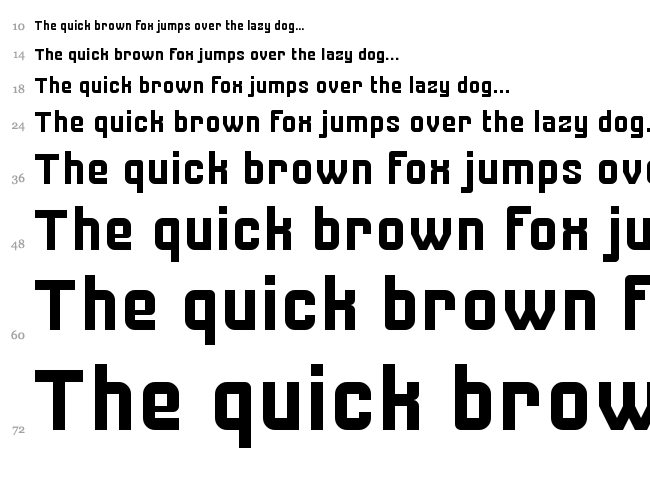 5 Muta Sans font waterfall
