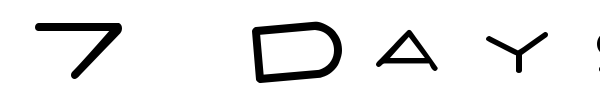 7 Days font