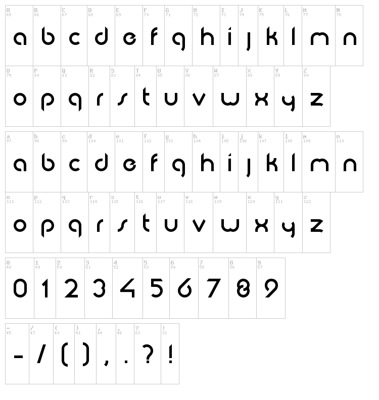 Abode font map
