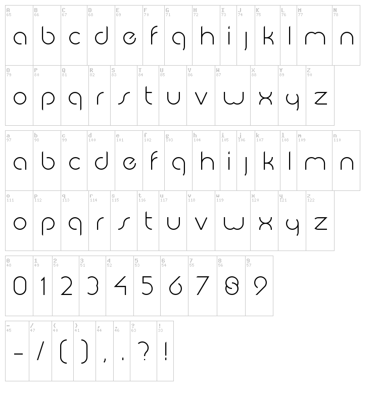 Abode font map