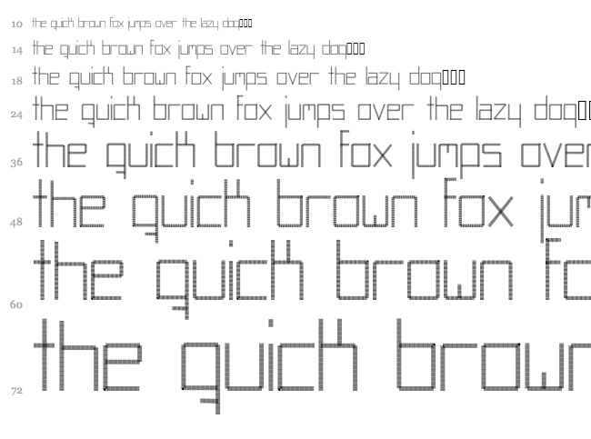 Abstracta font waterfall