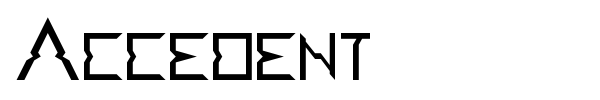 Accedent font