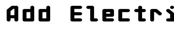 Add Electric City font