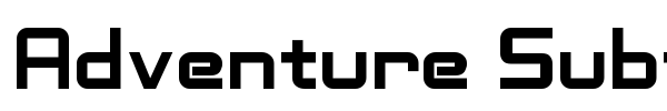 Adventure Subtitles font