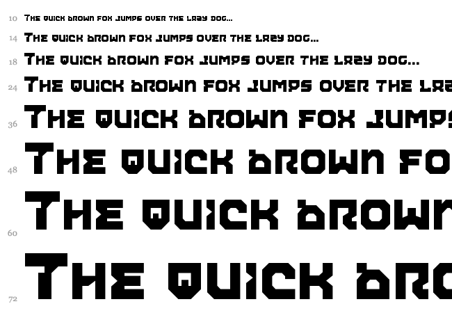 Airacobra font waterfall