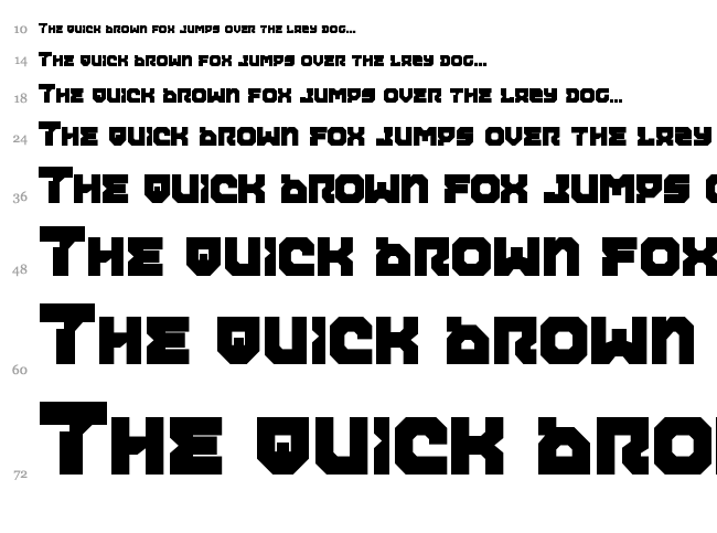 Airacobra font waterfall