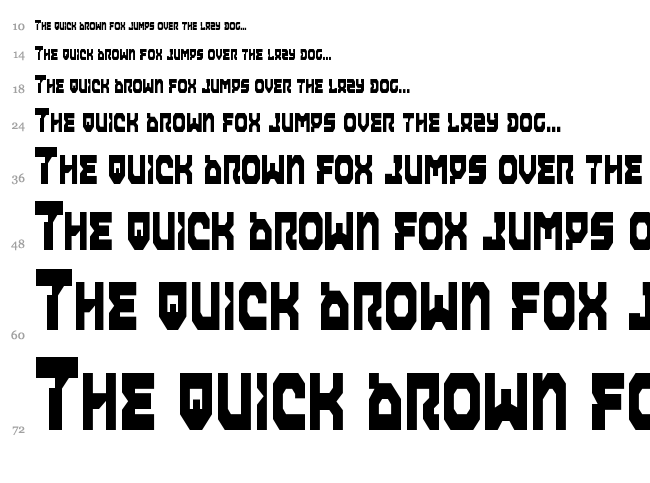 Airacobra font waterfall