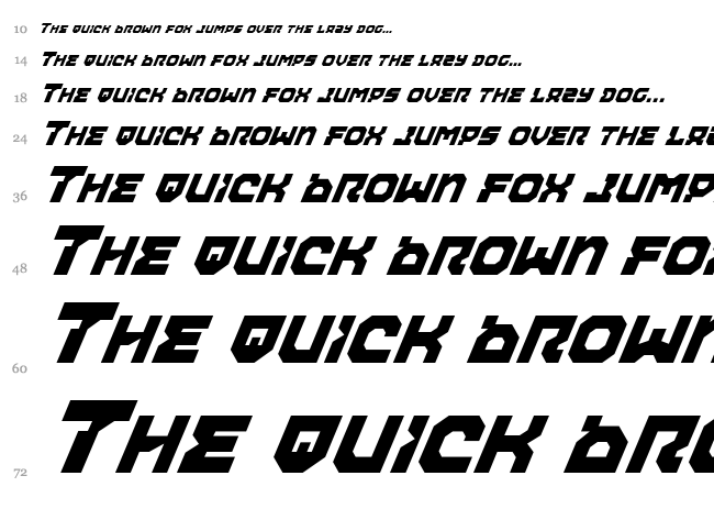 Airacobra font waterfall