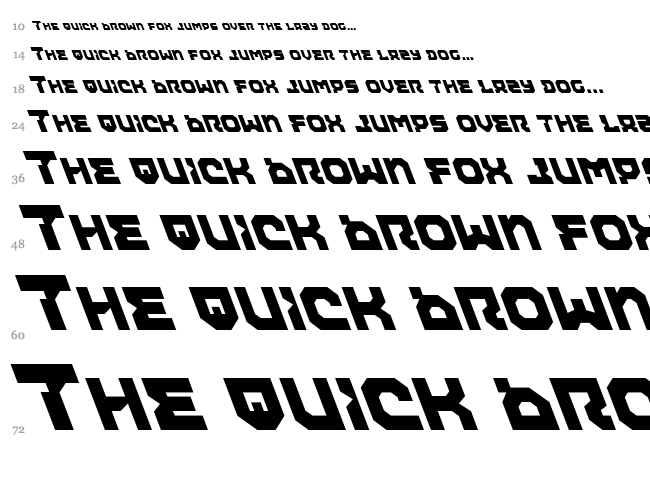 Airacobra font waterfall