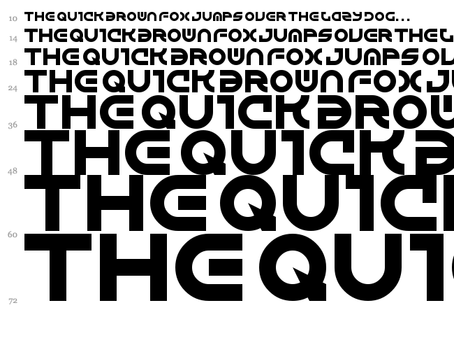 Alienated font waterfall