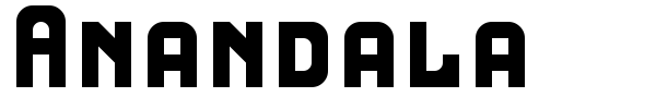 Anandala font