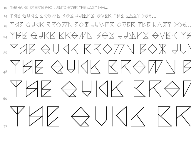 Arccos font waterfall