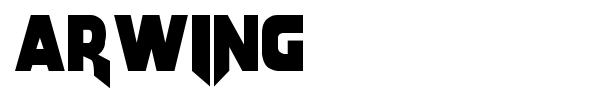Arwing font