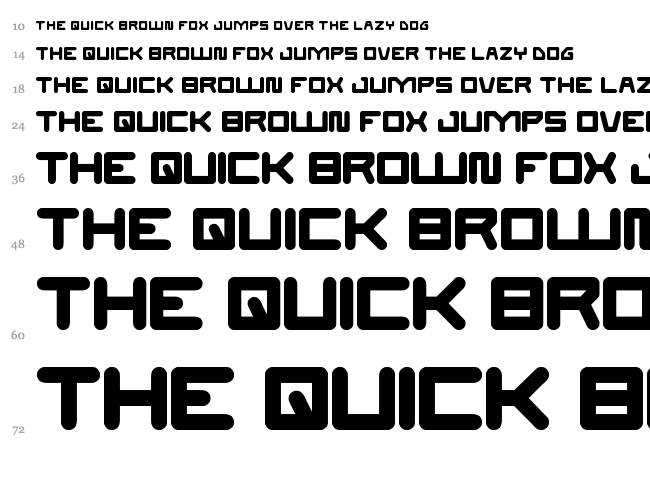 Athletic font waterfall