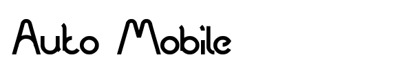 Auto Mobile font