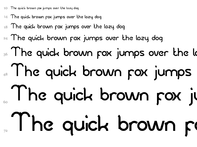 Auto Mobile font waterfall