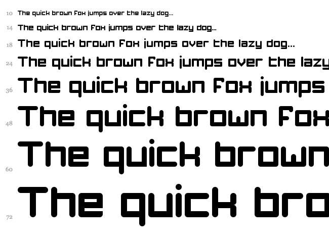 Azertype font waterfall