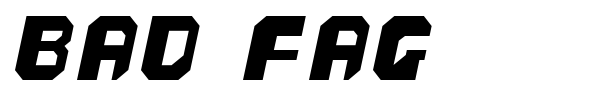 Bad Fag font