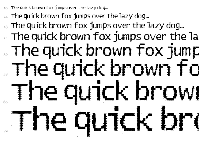 BadPad Distressed font waterfall
