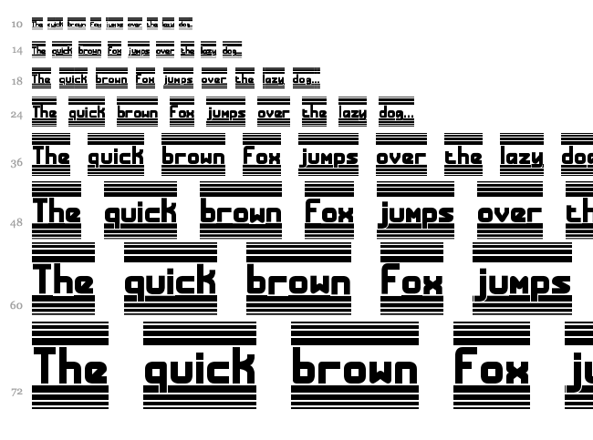 Bandwidth font waterfall