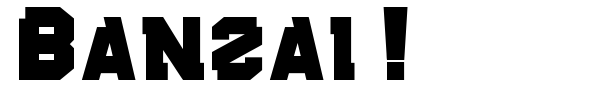 Banzai ! font