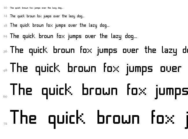 Basica font waterfall