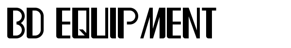 BD Equipment font