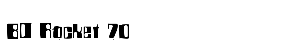 BD Rocket 70 font