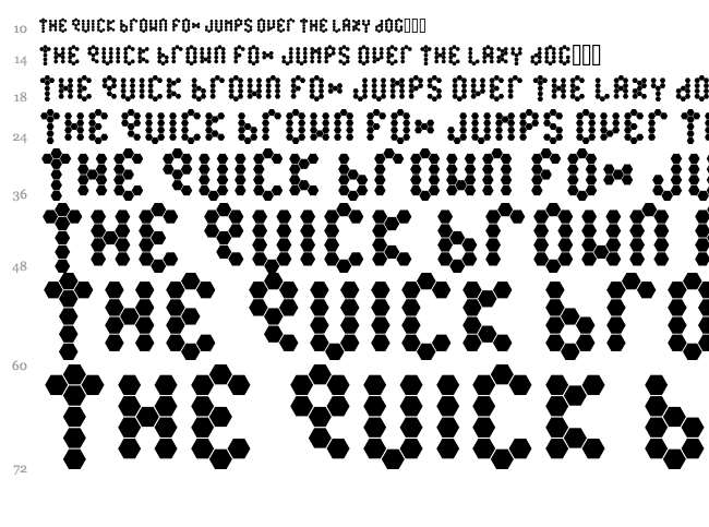 Beetype font waterfall