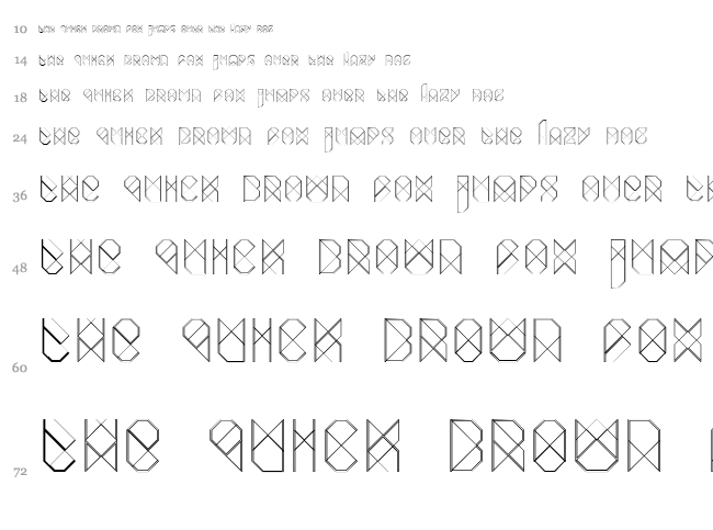Biohack font waterfall