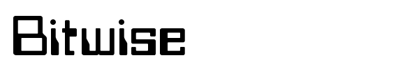 Bitwise font