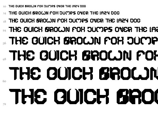 Bizzare font waterfall