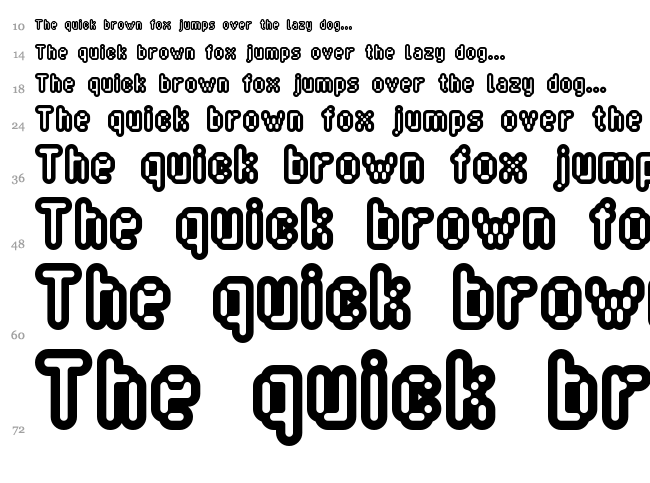 Blippia font waterfall