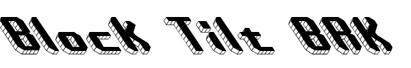Block Tilt BRK font