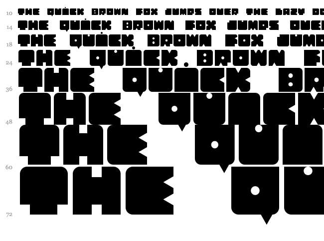 Blocker Modular font waterfall