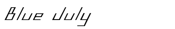 Blue July font preview