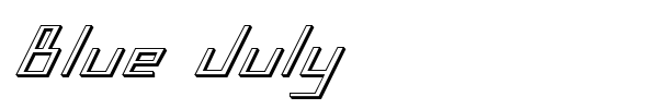 Blue July font preview