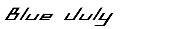 Blue July font preview