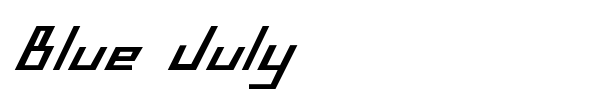 Blue July font preview