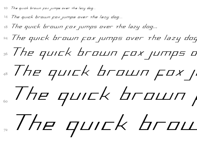 Blue July font waterfall