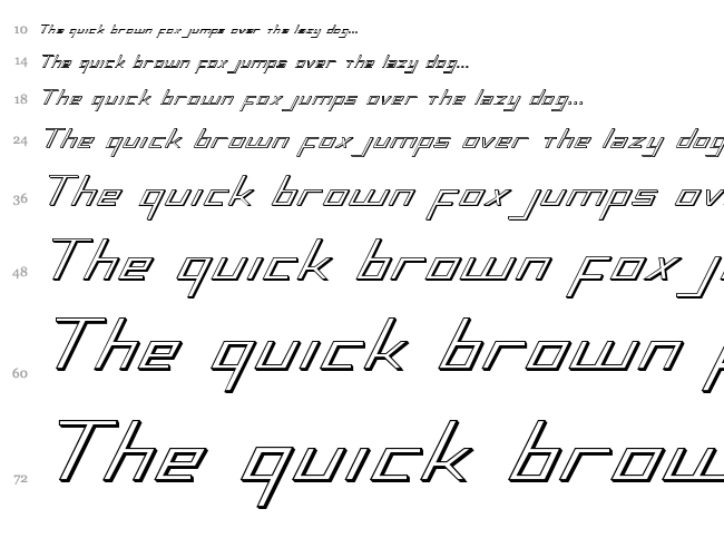 Blue July font waterfall