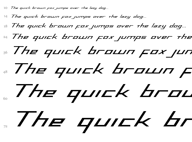 Blue July font waterfall