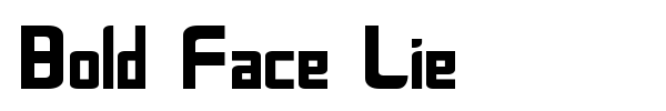 Bold Face Lie font