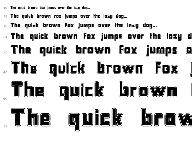 Bonk Fatty font waterfall
