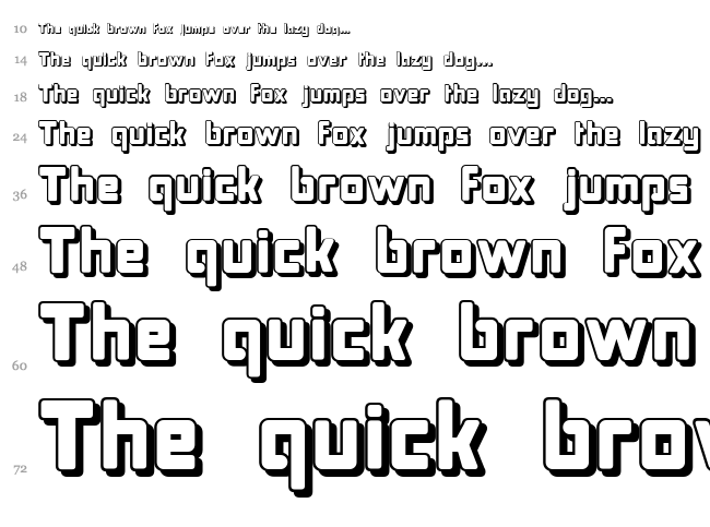 Bonk Fatty font waterfall