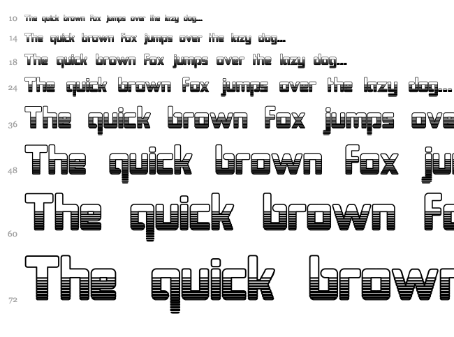 Bonk Fatty font waterfall