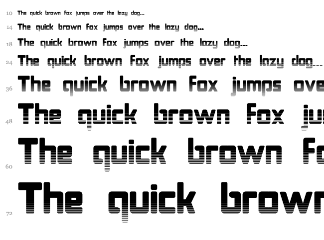 Bonk Fatty font waterfall