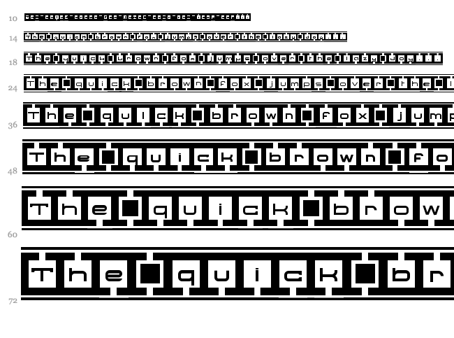 Border Base Future font waterfall