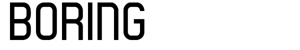 Boring font